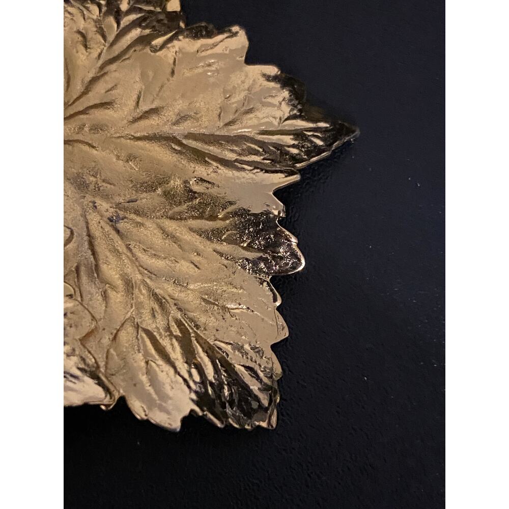 VTG Napier Gold Tone Leaf Statement Necklace Botanical Leaf Bib Necklace - Picture 14 of 14